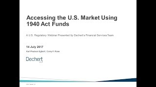 Accessing the US Market Using 1940 Act Funds [upl. by Yornoc]