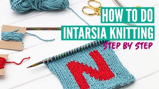 Intarsia Knitting Tutorial  Step by Step [upl. by Annua]