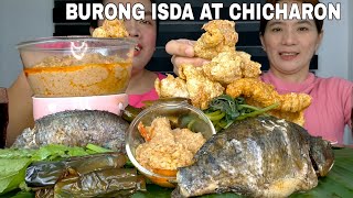 BURONG ISDA PERFECT SA CHICHARON PRITONG TALONG MUSTASA AT ISDA  MUKBANG PHILIPPINES [upl. by Shelli125]