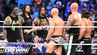 Roman Reigns amp The Usos vs AJ Styles Gallows amp Anderson  SixMan Tag Team SmackDown May 5 2016 [upl. by Hussein]