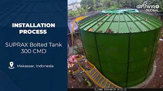 Installation Process SUPRAX Bolted Tank 300 CMD  Makassar Indonesia grinviro [upl. by Secnirp]