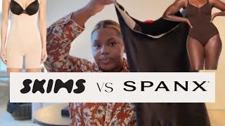 SKIMS VS SPANX The BEST Plus Size Friendly Shapewear Jordannelyse [upl. by Aubreir376]