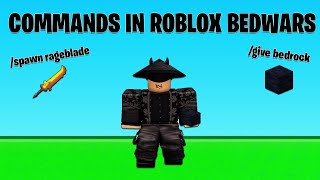 How to Use COMMANDS in Roblox Bedwars [upl. by Daisy618]