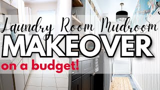 Affordable DIY HIGHEND Extreme Laundry Room Makeover on a Budget [upl. by Nitsuj]