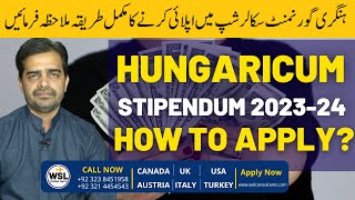 Step By Step Application For Stipendium Hungaricum Scholarship  HEC Scholarship 202324 [upl. by Valentin]