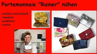 Kleines handliches Portemonnaie schnell und einfach nähen [upl. by Ocinemod]