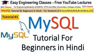 MySQL Tutorial 1 in Hindi  Introduction and Installation of MySQL Server [upl. by Valery946]