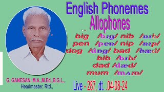 Allophones in English  Live  287 [upl. by Alyahc904]