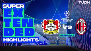 SUPER EXTENDED HIGHLIGHTS  Bayer Leverkusen vs Milan  UEFA Champions League 202425  J2 [upl. by Eibloc]