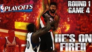 NBA 2K14 PS4 MyCAREER  NBA Playoffs R1G4  Hes On Fire My Revenge For Losing [upl. by Aserat]