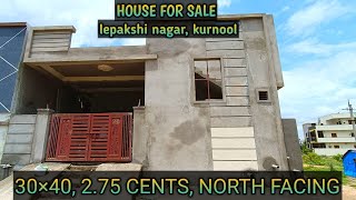 HOUSE FOR SALE  NORTH FACING  LEPAKSHI NAGAR  KURNOOL  SWCHOMES [upl. by Inig]