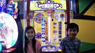 Lets Play All About Timing Mechanical Arcade Game 2 Player Versus [upl. by Derna]