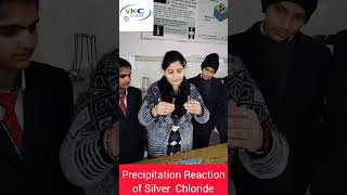 precipitation reaction of silver chloride trending shorts  reaction of AgNO3  NaCl [upl. by Nirrok]