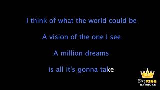 A Million Dreams Karaoke  A Flat Major [upl. by Nebra709]