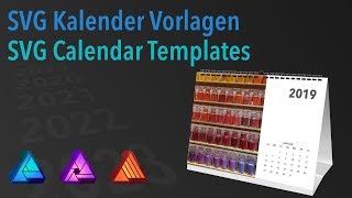 Affinity Designer Publisher amp Photo  SVG Kalender Vorlagen [upl. by Rheims81]