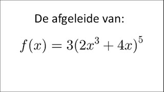 Differentiëren met de kettingregel  deel 2 [upl. by Ilsel]