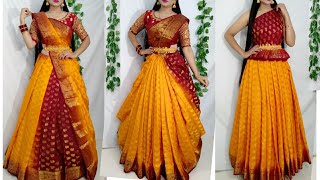 Saree porar stylessaree DrapingSaree wearing new styleSaree Dreaping Saundaryaa [upl. by Nonrev]