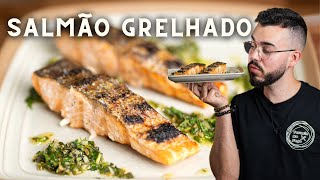 SALMÃO GRELHADO C MOLHO DE ERVAS AROMÁTICAS [upl. by Oirretna]