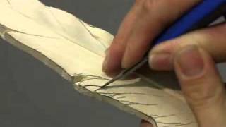 How to carve a pheasant feather [upl. by Yentrok]