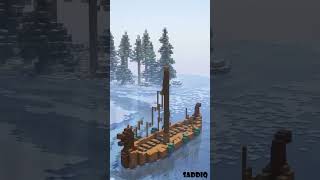 Medieval Viking battleship  Building ideas  Minecraft Timelapse saddiqships [upl. by Enitnelav965]