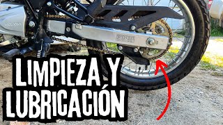 Asi se debe LIMPIAR la cadena⛓️ de la MOTO Suzuki Dr 150📷 [upl. by Genaro40]