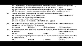 IJSO  NSEJS Previous Year QUESTION  IJSO 2024  NSEJS 2024  BIOLOGYijso nsejs [upl. by Mandell]