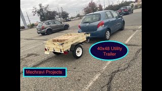 40X48 Utility Trailer Kit Assembly toyota toyotayaris utilitytrailer [upl. by Pontus]