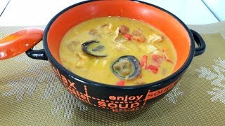 COMO HACER CREMA DE MARISCOS AMI GUSTO 🦑🐙🦐🍤🥣 ll Fácil y Deliciosa [upl. by Docia]