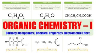 39 Carbonyl Compounds Chemical Properties Electrometric Effect  Organic Chemistry 01  BPharma [upl. by Aicram]