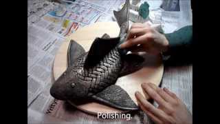 Making bronze catfish sculpture [upl. by Burnside202]