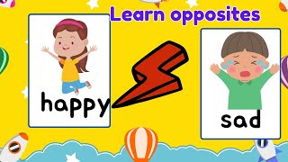 learn opposites opposites for early learners kiddie bubbles tv opposites for kids [upl. by Giannini]