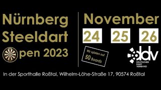 Nürnberg SteelDart Open 2023  3 DDV RLT Roßtal 20232024  Sonntag [upl. by Pedro207]