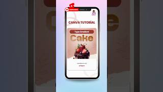 Canva Tutorial  Type Gradient canva canvapro canvatutorial tutorial fypシ゚viral ciao [upl. by Annaicul]