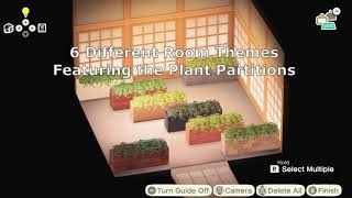 6 Ideas for Using the Plant Partitions Indoors in ACNH and HHP [upl. by Anert]