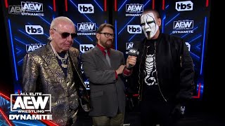 The Icon Sting amp Ric Flair announce where Revolution will be held  112923 AEW Dynamite [upl. by Suhploda]