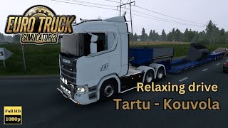 Scania  Euro Truck Simulator 2  Tartu  Kouvola  Relaxing Drive  No Commentary [upl. by Atinihc214]