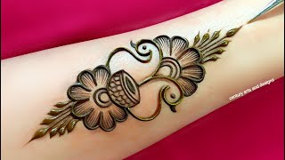 Very beautiful front hand mehndi design  easy stylish mehndi design  simple mehndi design mehndi [upl. by Rhpotsirhc]