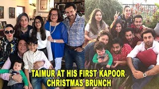 Ranbir Kapoor Saif Ali Khan Kareena With Taimur At Shashi Kapoor House Christmas Brunch  2017 [upl. by Alliuqat]