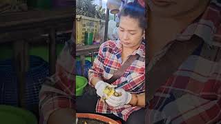 The Most Popular Durian Shop in Vientiane City Lao Fruits Cutting Skills short pineapple [upl. by Lemhar]