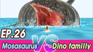 26 Mosasaurus VS Dino familly Fighting Dinosaurs for kids Collecta figure cocostoy 공룡싸움 [upl. by Sirtimed]