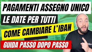 PAGAMENTI ASSEGNO UNICO APRILE come cambiare IBAN domanda [upl. by Ahsot226]