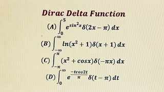 How to evaluate integrals involving Dirac Delta Function  Four important problems [upl. by Aek]