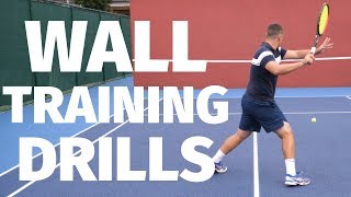 Tennis Wall Drills  20 Drills To Improve Using A Practice Wall [upl. by Onder]