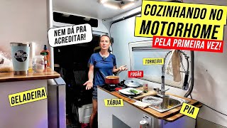 TESTE DE FOGO NO MOTORHOME ARTESANAL COZINHANDO PELA 1ª VEZ [upl. by Barri]