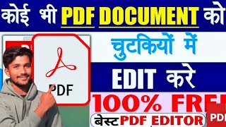 PDF File Editing in Mobile Phone Free 2024  How to Edit PDF File on Android pdf edit kaise kare [upl. by Clapper]