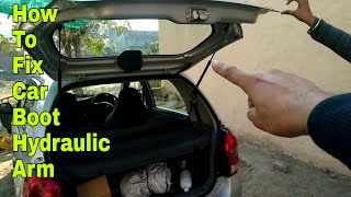 Alto K10  How To Fix Car Boot Hydraulic Arm  Tailgate Lift Support installation  mehrariderzz [upl. by Yrellam983]