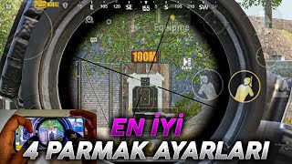 PUBG MOBİLE EN İYİ 4 PARMAK KONTROL VE HASSASİYET AYARLARI  ESPORCU OLACAKSINIZ [upl. by Filide]