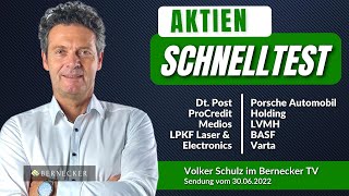 AktienSchnelltest inkl BASF Dt Post LVMH LPKF Varta Porsche Automobil Holding usw [upl. by Baras]