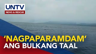 Bulkang Taal patuloy sa pagbuga ng volcanic smog [upl. by Dumanian]