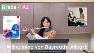 ABRSM Flute Grade 4 A2 quotWVBayreuth AllegroquotFlute Exam Pieces from 2022 [upl. by Ahsiel]